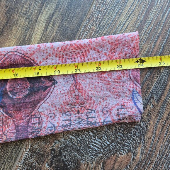 Desigual One Moment Abstract Mesh Layer Mini Dress Long Sleeve Multicolor - Picture 14 of 16